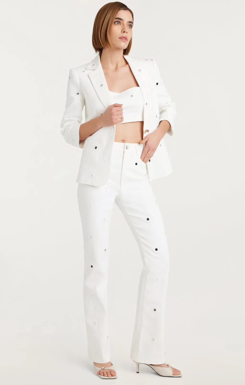Cinq à Sept Mirror Denim Khloe Blazer White Best