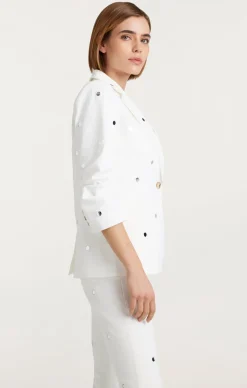 Cinq à Sept Mirror Denim Khloe Blazer White Best