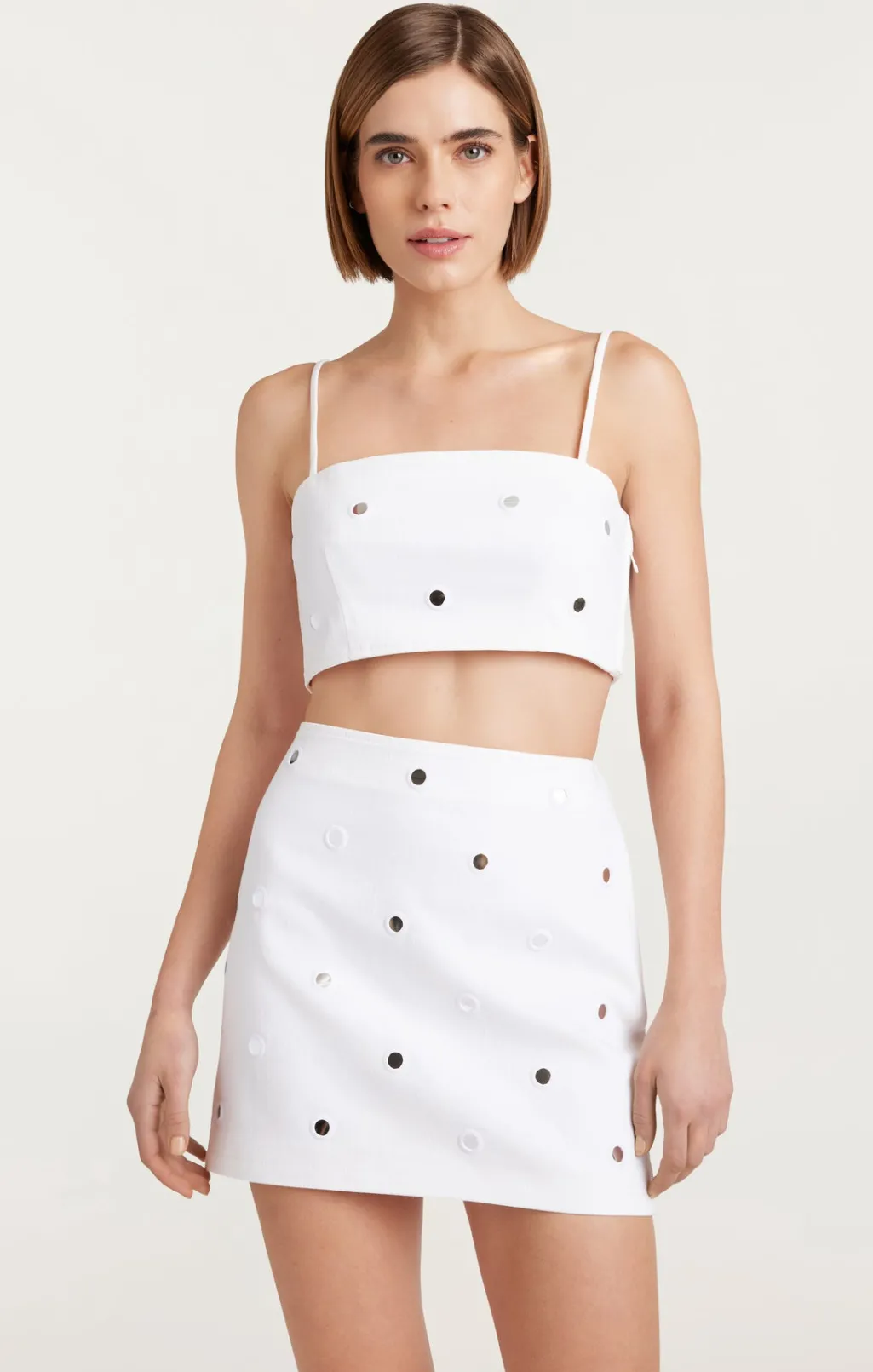 Cinq à Sept Mirror Denim Nikki Top White Sale