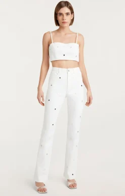 Cinq à Sept Mirror Denim Shailene Pant White Clearance