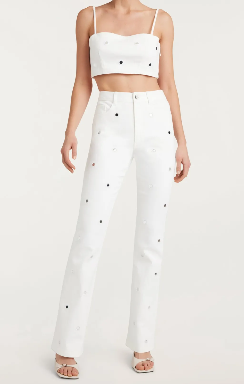 Cinq à Sept Mirror Denim Shailene Pant White Clearance