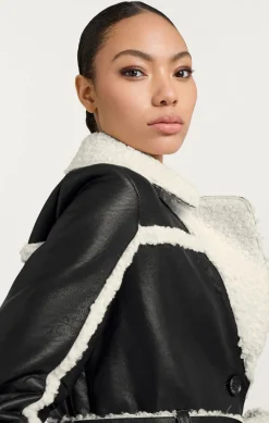 Cinq à Sept Mona Coat Black/ivory Discount