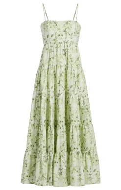 Cinq à Sept Monochromatic Floral Gavin Dress FadedMintMulti Hot