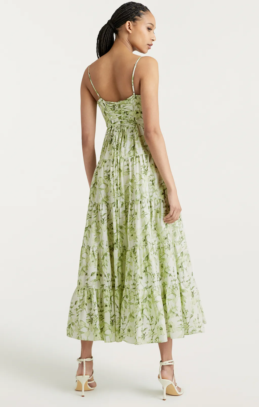Cinq à Sept Monochromatic Floral Gavin Dress FadedMintMulti Hot