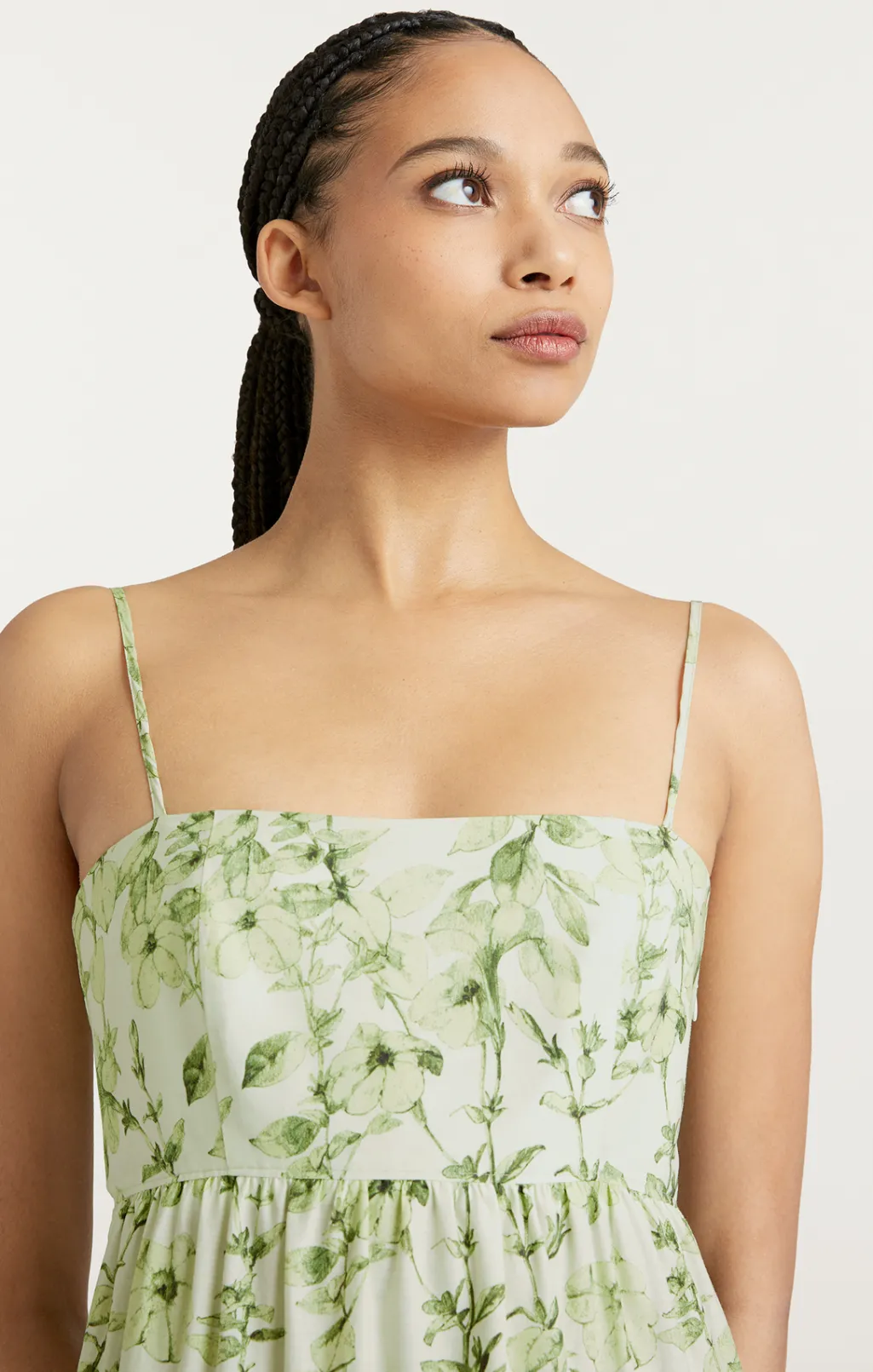 Cinq à Sept Monochromatic Floral Gavin Dress FadedMintMulti Hot