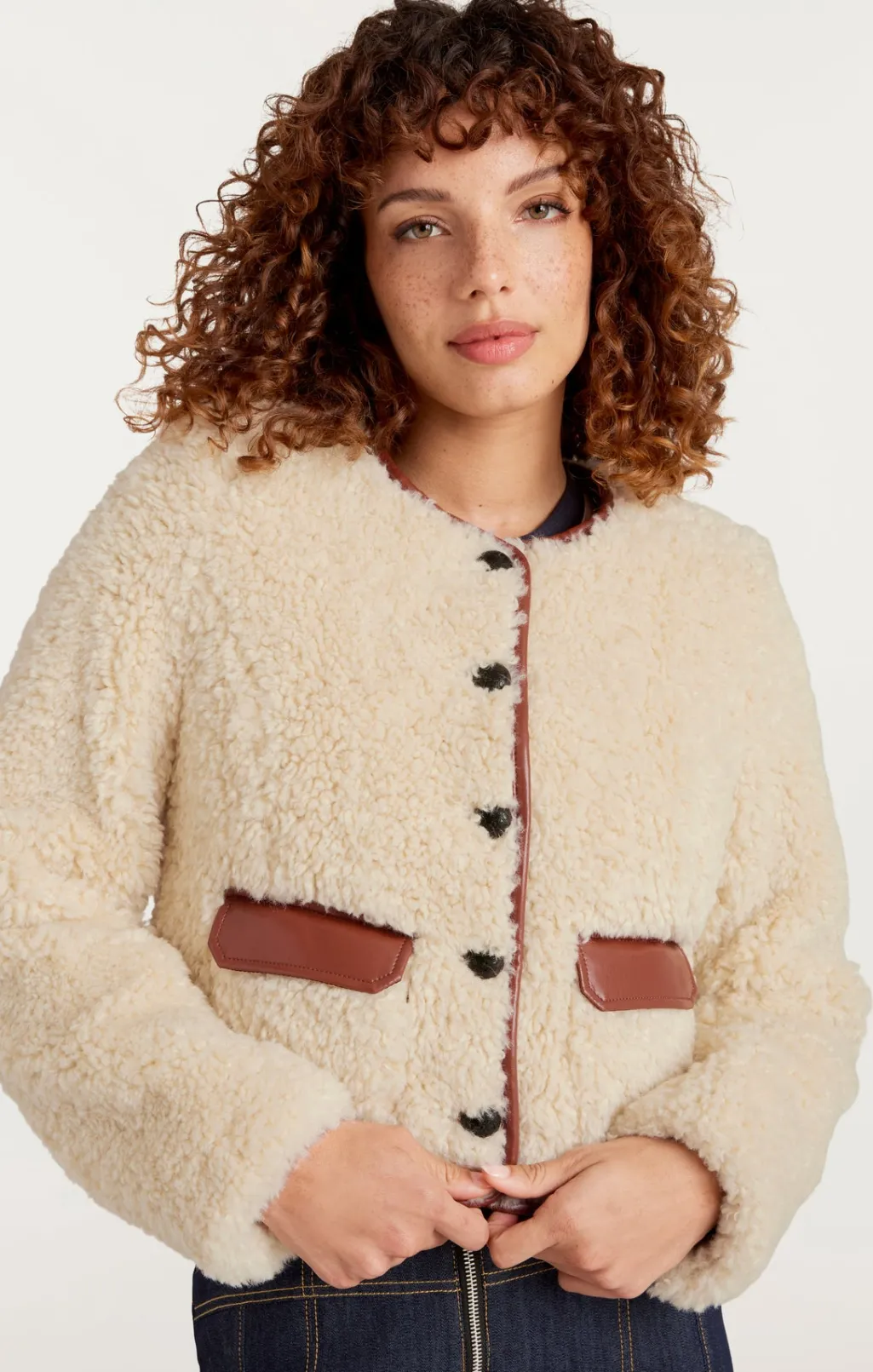Cinq à Sept Naia Jacket Ivory/mahogany