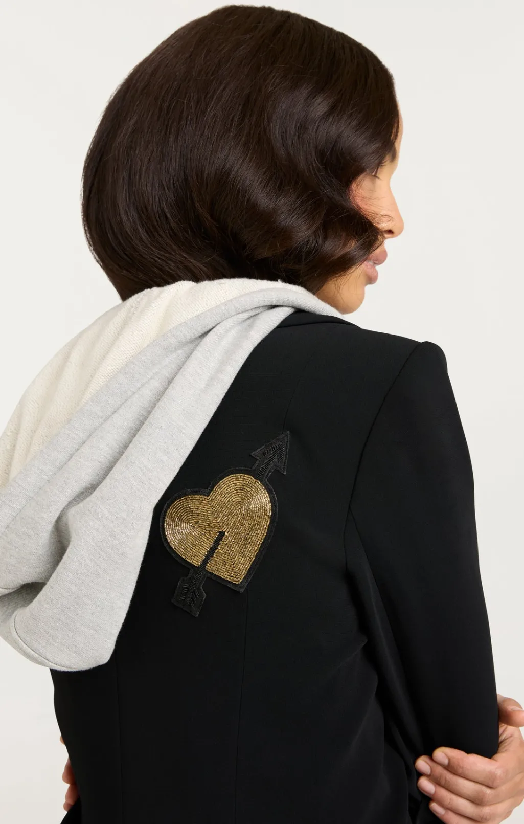 Cinq à Sept Nebula Embellished Hooded Khloe Blazer Black/Multi Hot