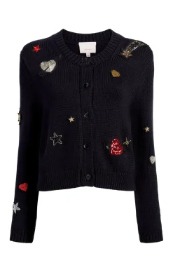 Cinq à Sept Nebula Embellished Piera Cardigan Black Sale