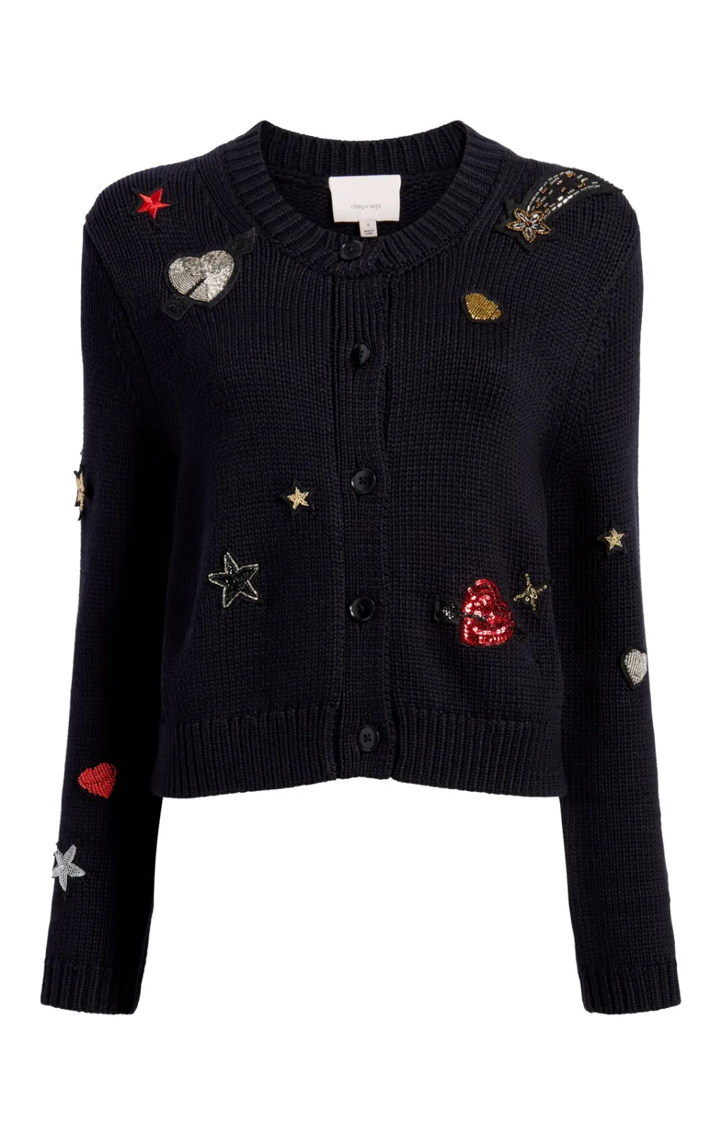 Cinq à Sept Nebula Embellished Piera Cardigan Black Sale