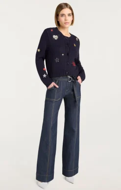 Cinq à Sept Nebula Embellished Piera Cardigan Black Sale
