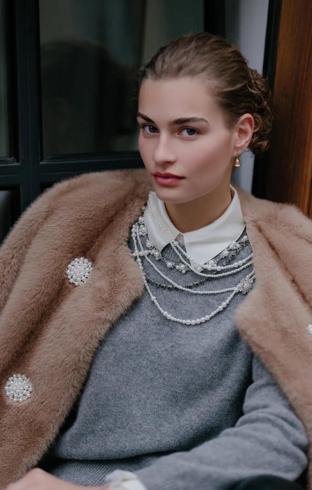Cinq à Sept Necklace Lilliana Pullover LightHeatherGrey Online
