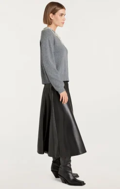 Cinq à Sept Necklace Lilliana Pullover LightHeatherGrey Online
