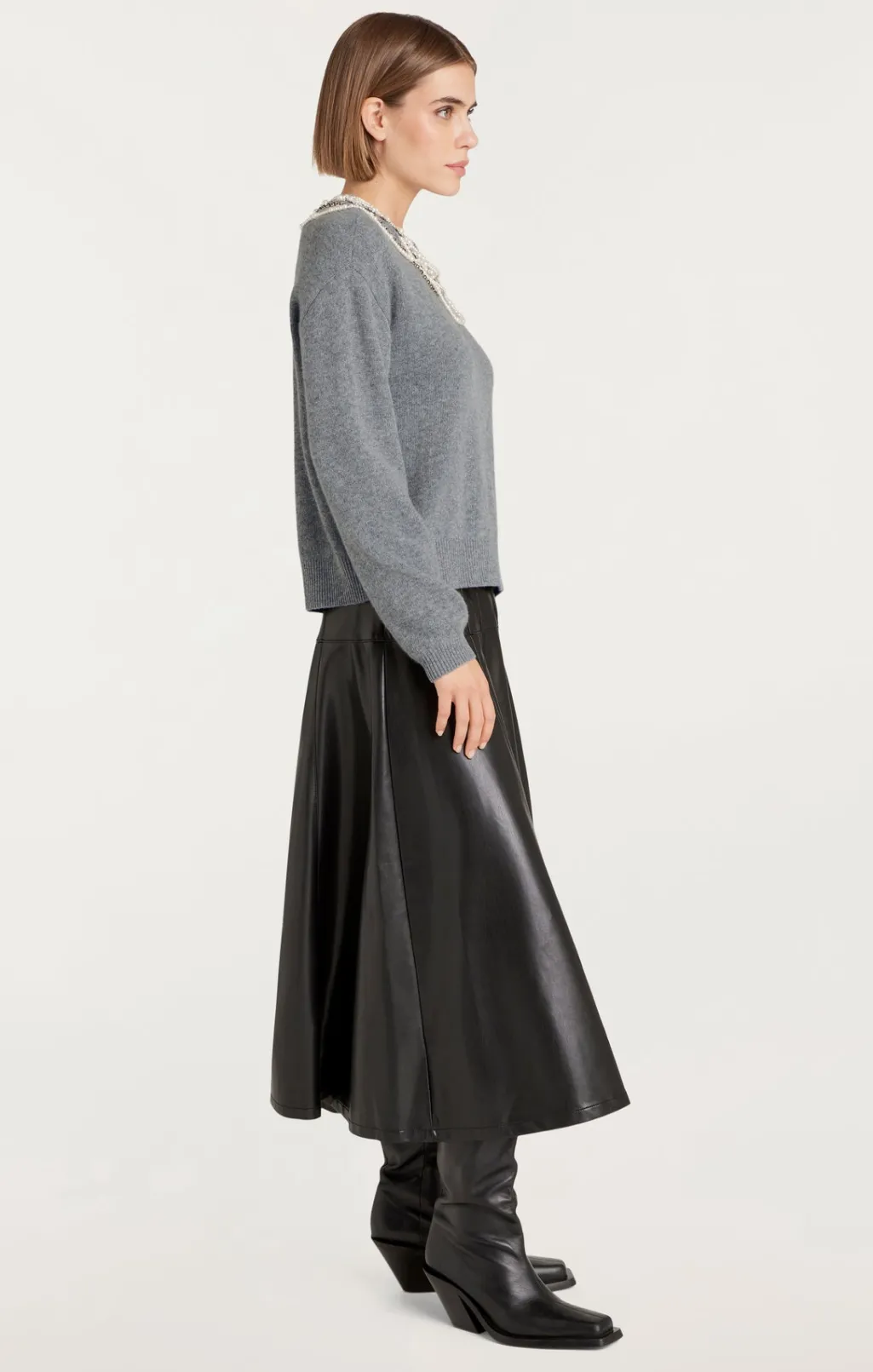 Cinq à Sept Necklace Lilliana Pullover LightHeatherGrey Online