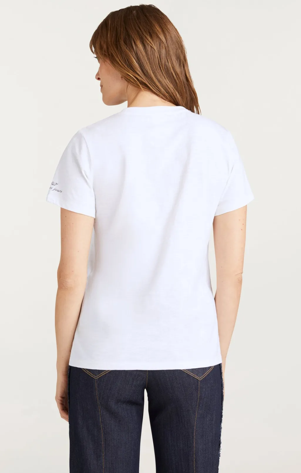 Cinq à Sept Pailette Applique Bonjour Tee White/Multi Outlet