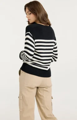 Cinq à Sept Paris Is Love Pullover Black/Ivory New