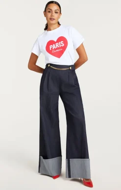 Cinq à Sept Paris Lamour Heart Tee White/Rose