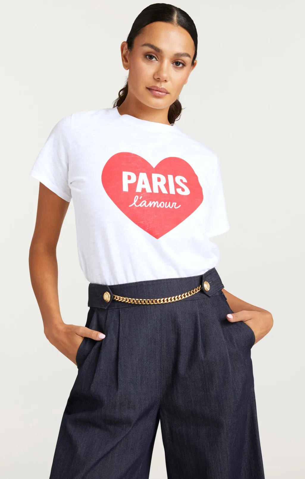 Cinq à Sept Paris Lamour Heart Tee White/Rose