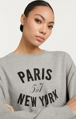 Cinq à Sept Paris New York Brandy Pullover HeatherGrey/Black Clearance