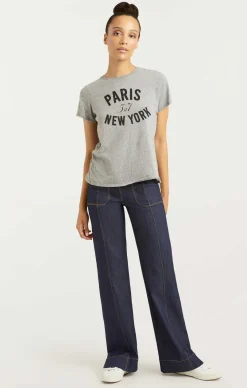 Cinq à Sept Paris New York Tee HeatherGrey/Black Hot