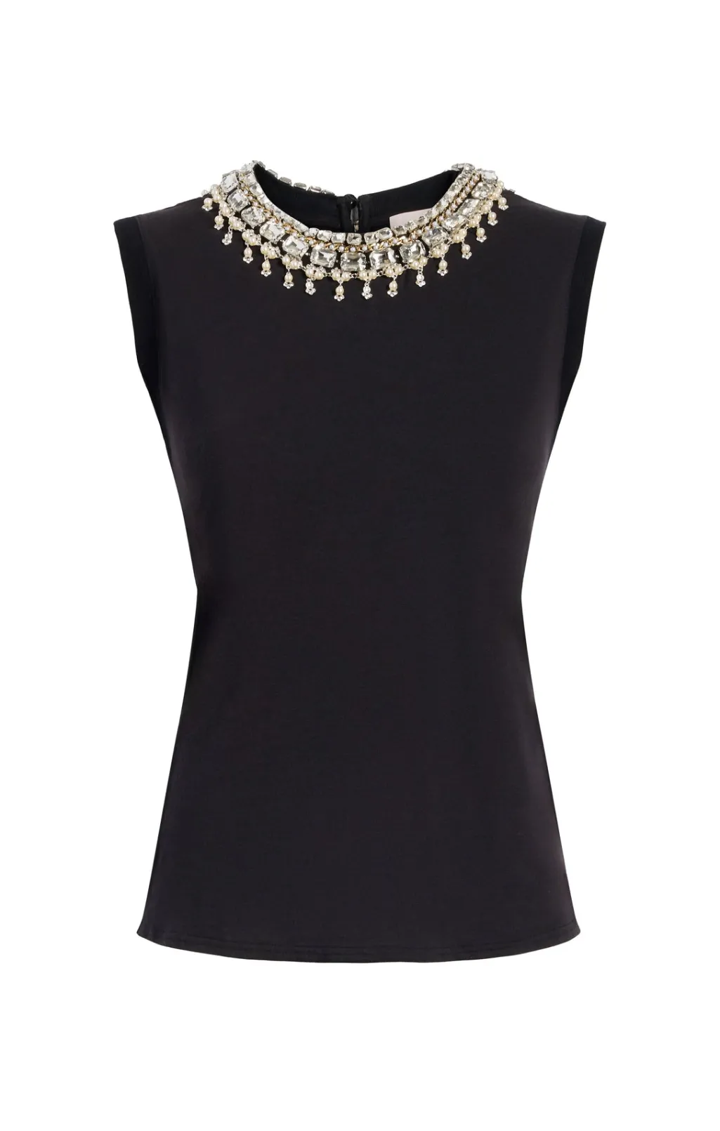 Cinq à Sept Pearl Necklace Brielle Tee Black Outlet