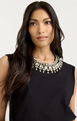 Cinq à Sept Pearl Necklace Brielle Tee Black Outlet