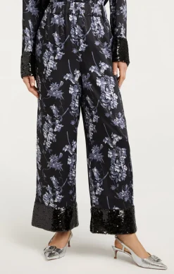 Cinq à Sept Phoebe Pant CoastalFloralBlackMulti Outlet