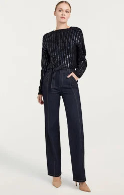 Cinq à Sept Phoebe Pullover Navy Outlet