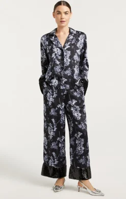 Cinq à Sept Phoebe Top CoastalFloralBlackMulti Discount
