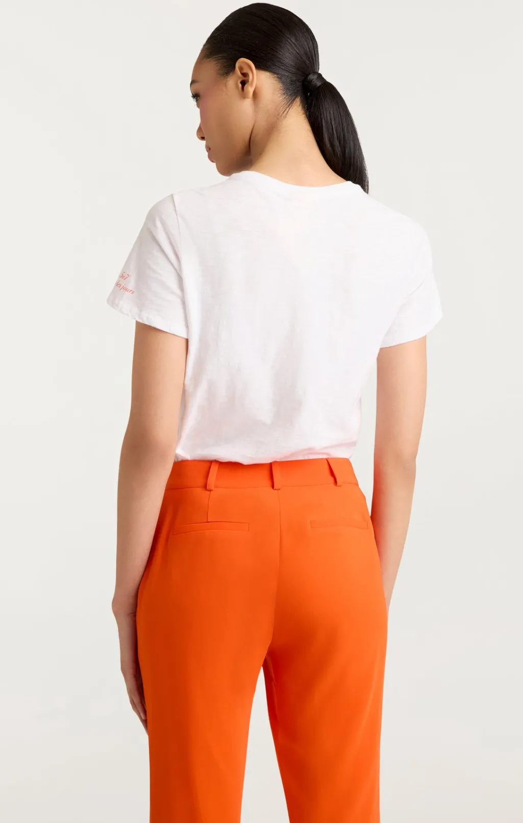 Cinq à Sept Pop Up Merci Merci Merci Tee White/CherryTomato New