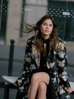 Cinq à Sept Rabia Coat Black/Multi