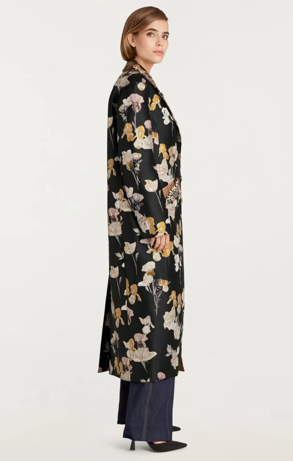 Cinq à Sept Rabia Coat Black/Multi