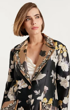 Cinq à Sept Rabia Coat Black/Multi