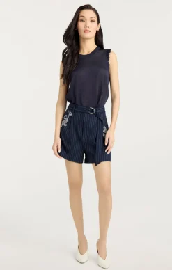 Cinq à Sept Rebecca Short Navy/Ivory