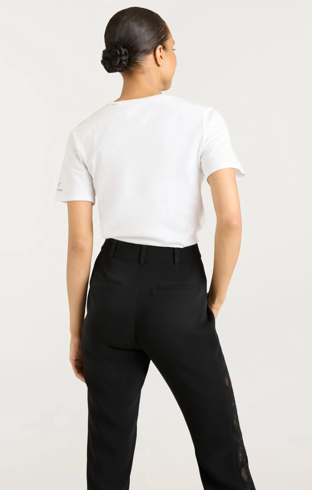 Cinq à Sept Rhinestone Amour Shrunken Tee White/Black Online