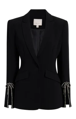 Cinq à Sept Rhinestone Bow Cheyenne Blazer Black Best