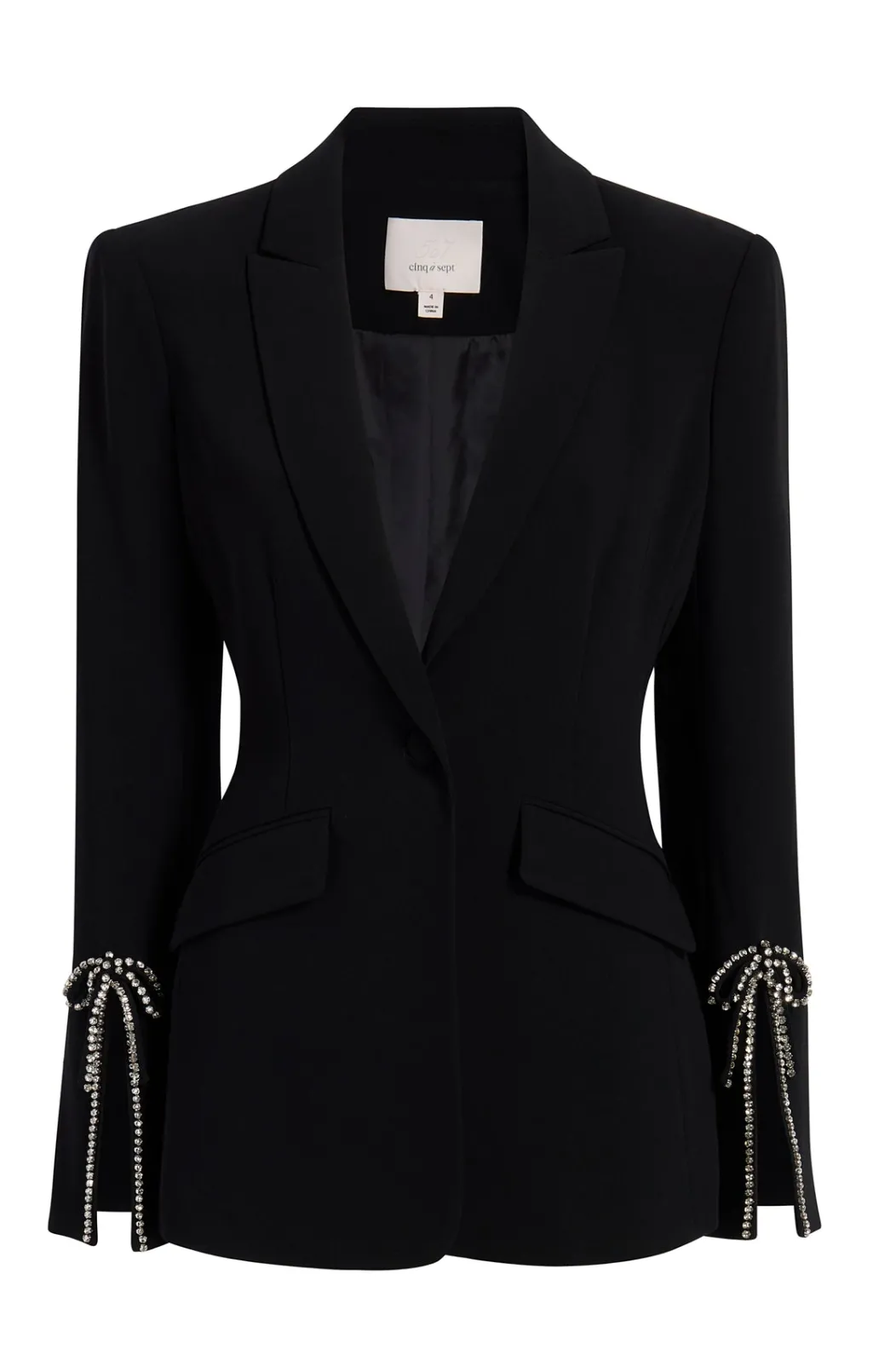 Cinq à Sept Rhinestone Bow Cheyenne Blazer Black Best