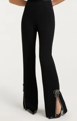 Cinq à Sept Rhinestone Bow Kali Pant Black Outlet