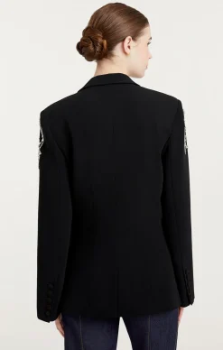 Cinq à Sept Rhinestone Chain Cheyenne Blazer Black Hot