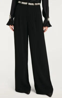 Cinq à Sept Rhinestone Chain Genna Pant Black Hot