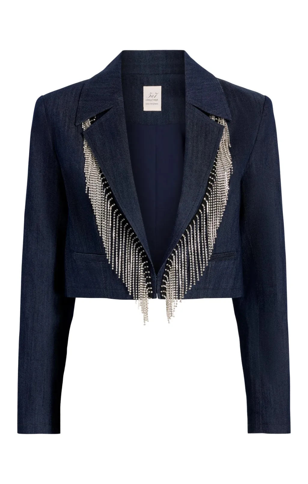 Cinq à Sept Rhinestone Dara Jacket Indigo Online