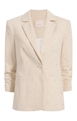 Cinq à Sept Rhinestone Ditsy Khloe Blazer White/Plaster Discount