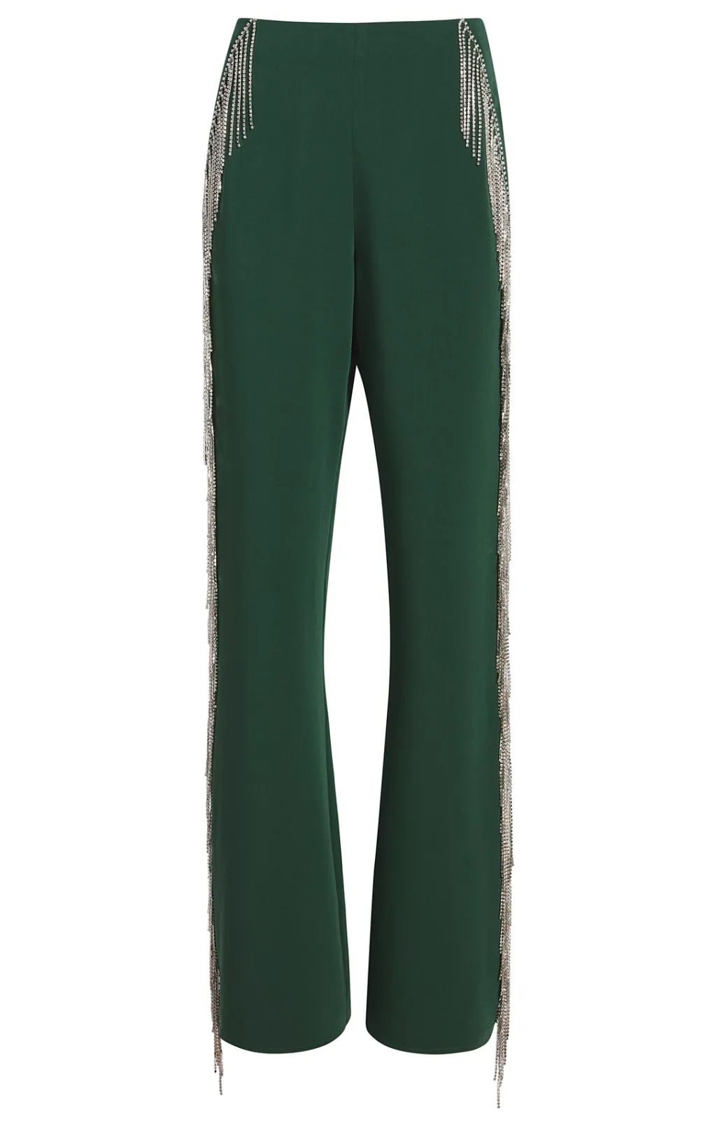 Cinq à Sept Rhinestone Fringe Remy Pant DarkEmerald Outlet