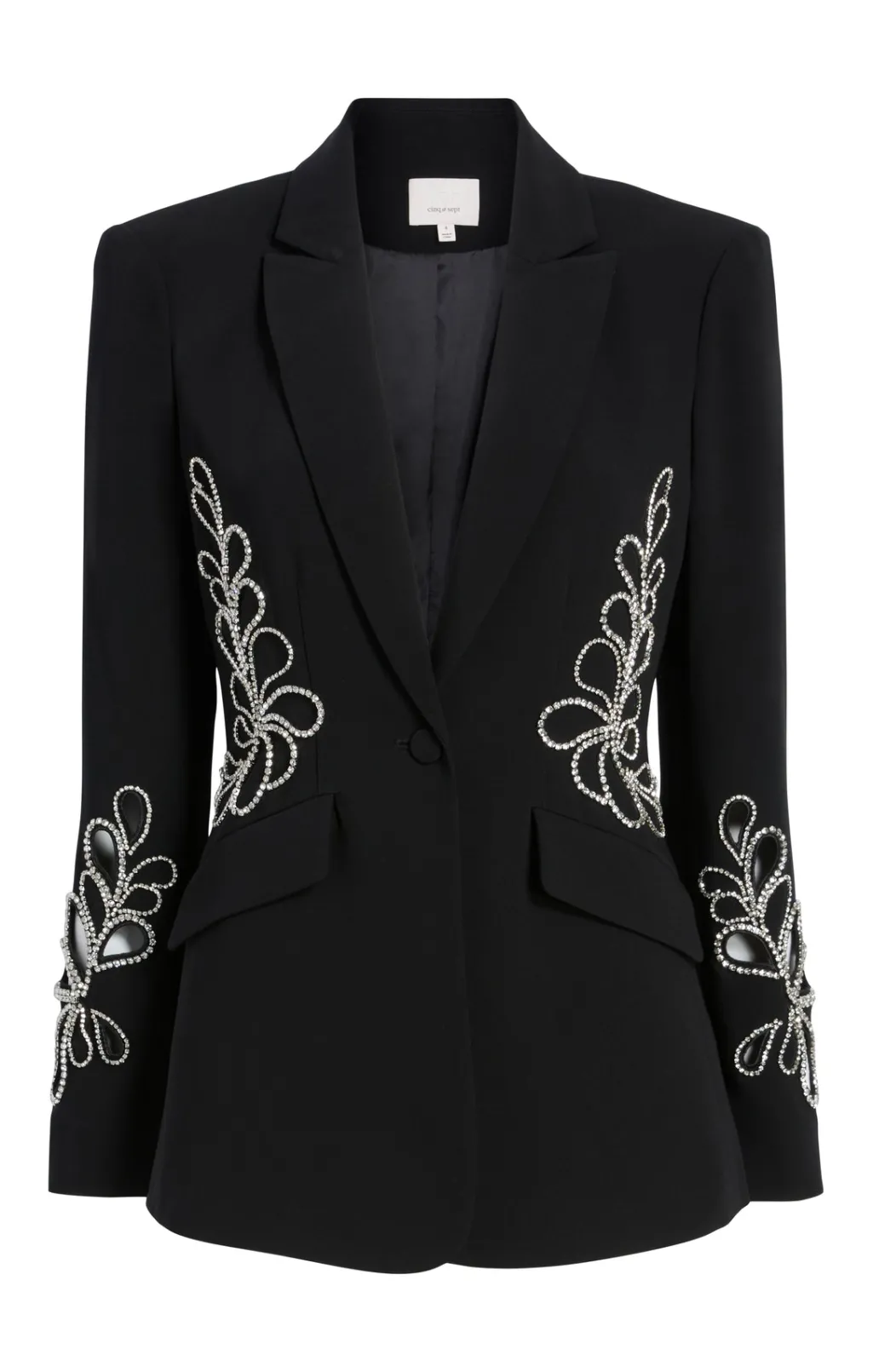 Cinq à Sept Rhinestone Paisley Cheyenne Blazer Black