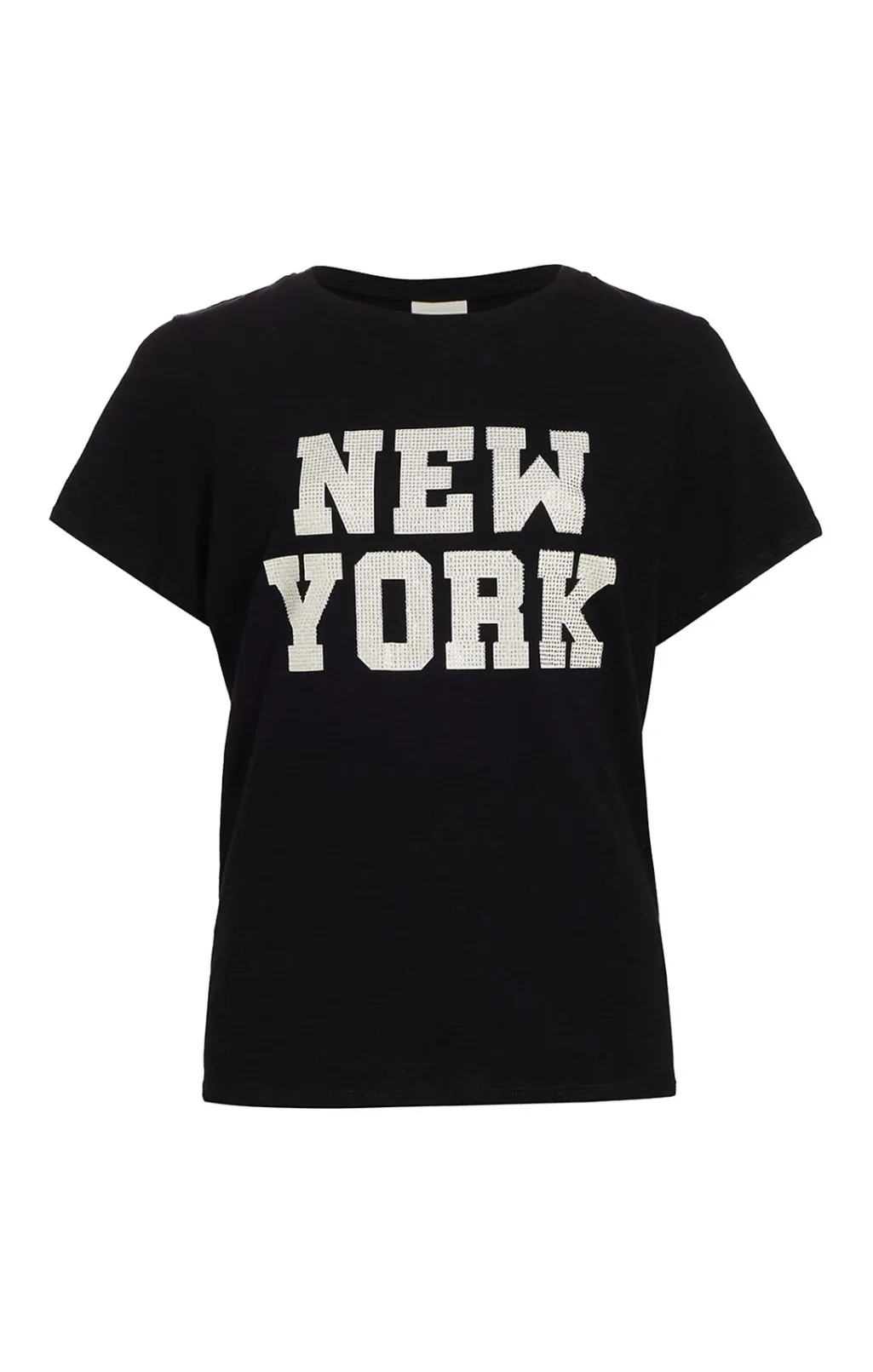 Cinq à Sept Rhinestone Paris New York Tee Black/white Clearance