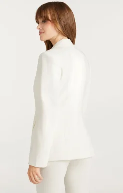 Cinq à Sept Rhinestone Pin Cheyenne Blazer Ivory