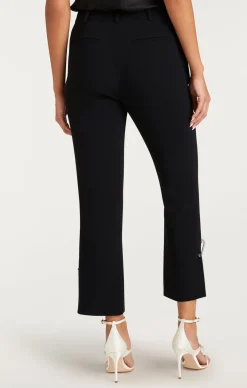 Cinq à Sept Rhinestone Pin Cropped Kerry Pant Black Best
