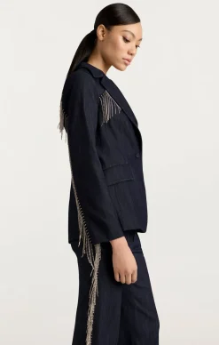 Cinq à Sept Rhinestone Sasha Blazer Indigo Best