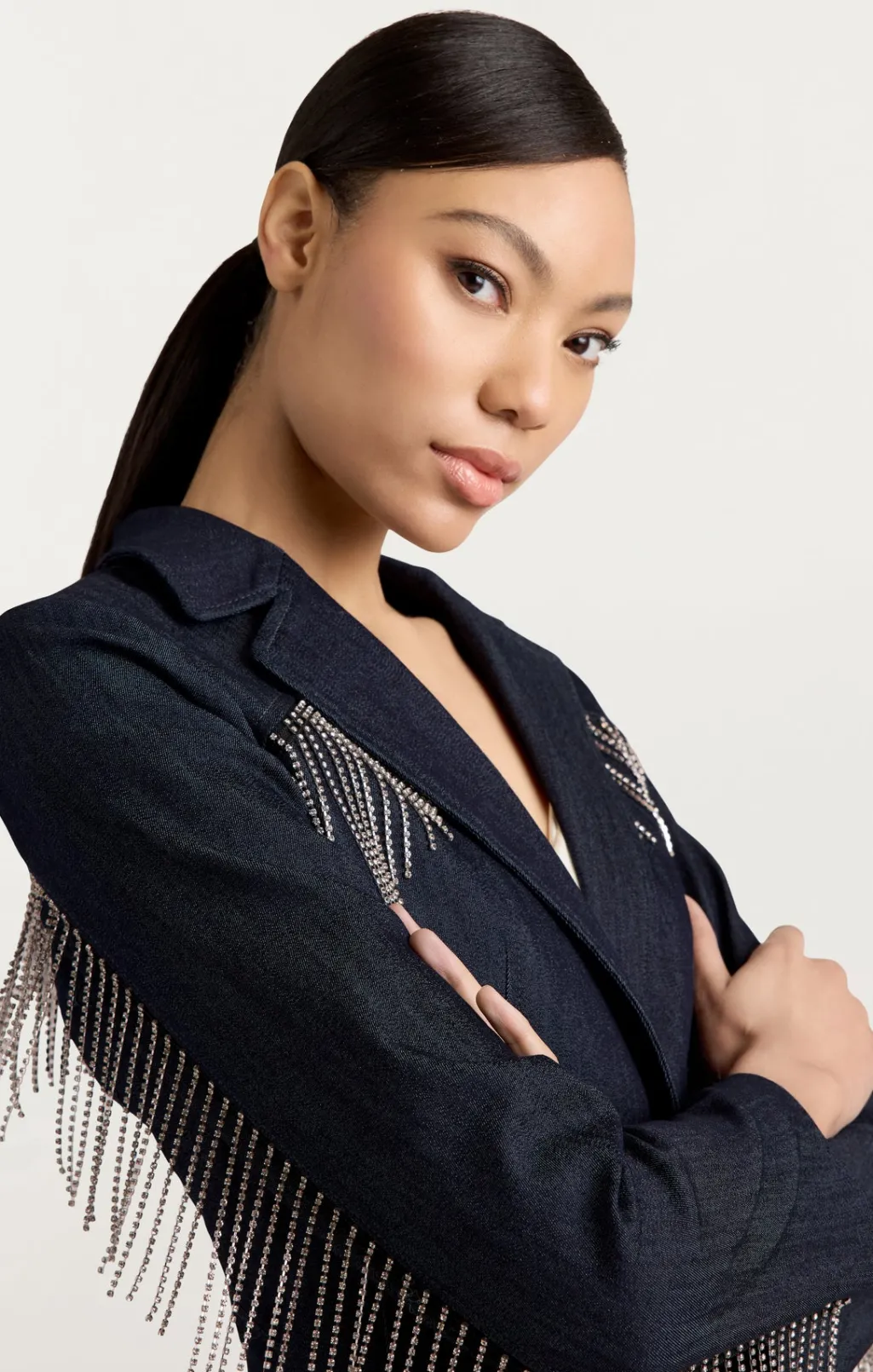 Cinq à Sept Rhinestone Sasha Blazer Indigo Best