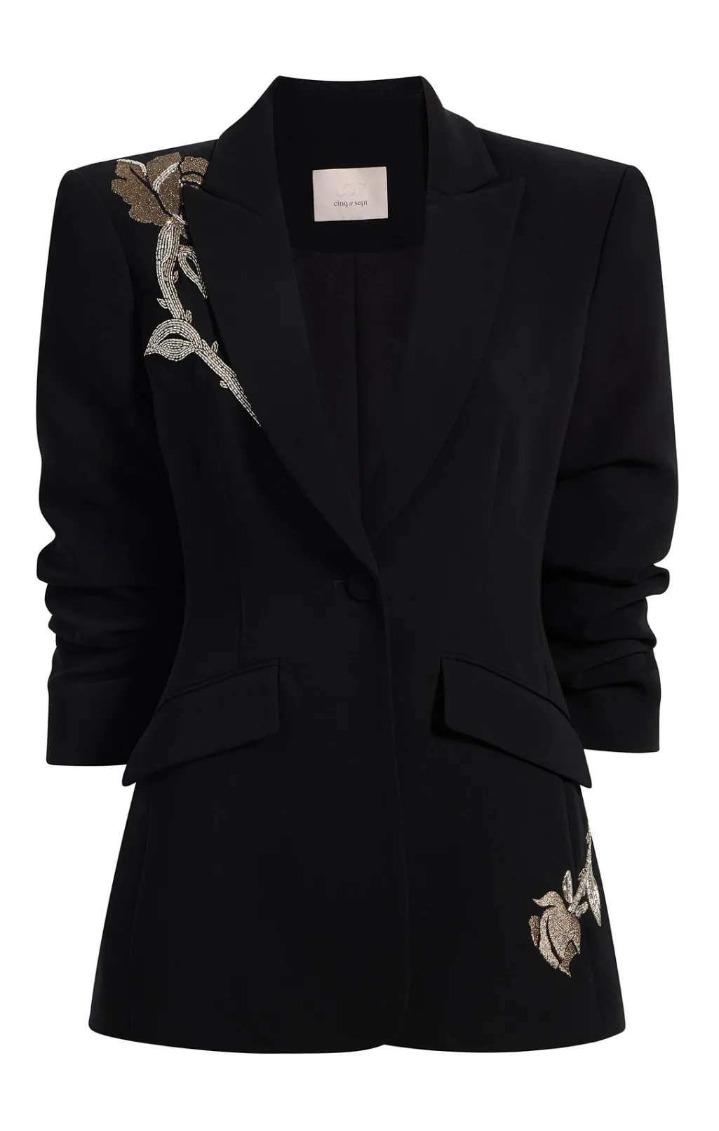 Cinq à Sept Rose Embellished Eva Blazer Black Clearance
