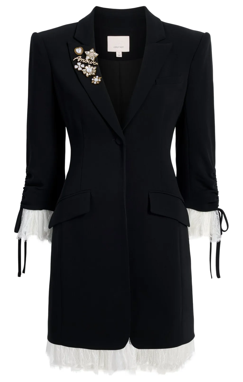 Cinq à Sept Roxie Dress Black/Ivory Clearance